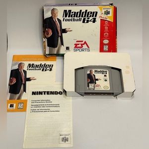 Madden Football 64 N64 Nintendo 64 Complete CIB Tested & Working